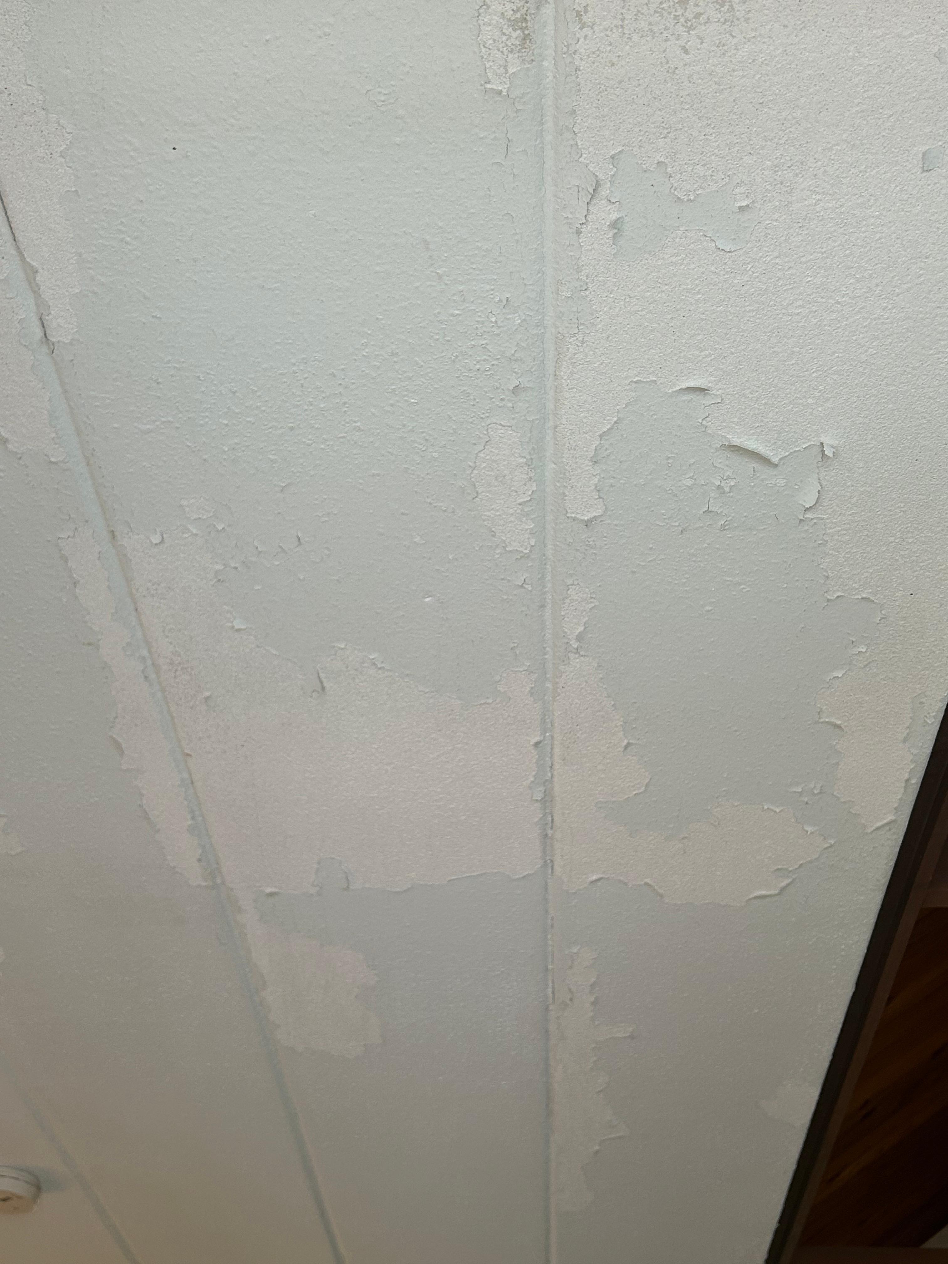 Peeling ceiling