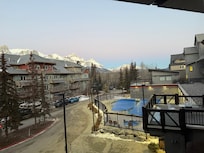 Pool and mountain view from suite