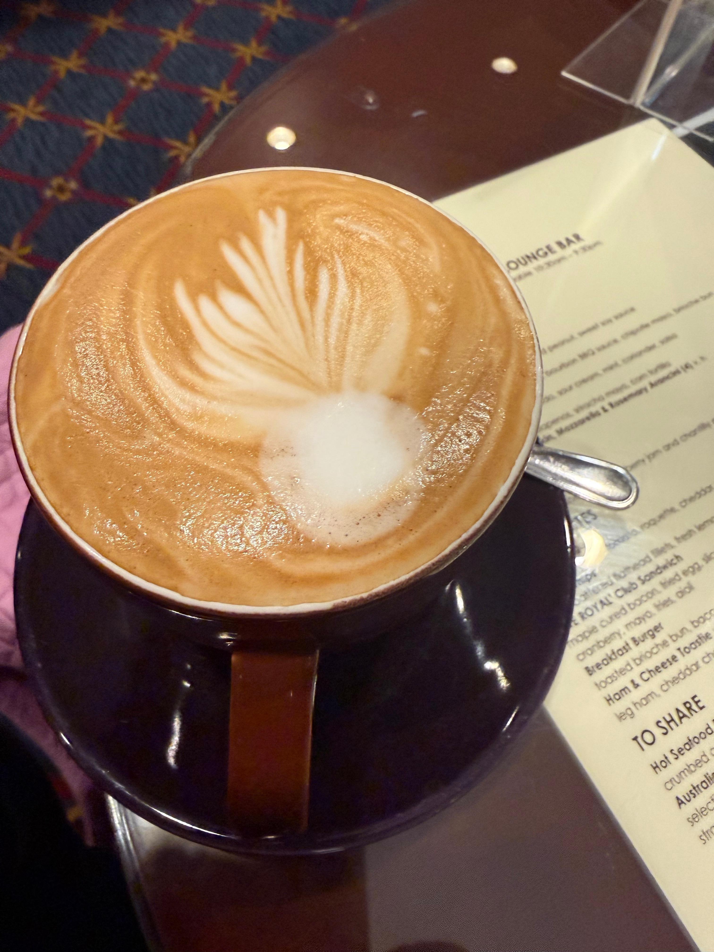 The hotel coffee was excellent.