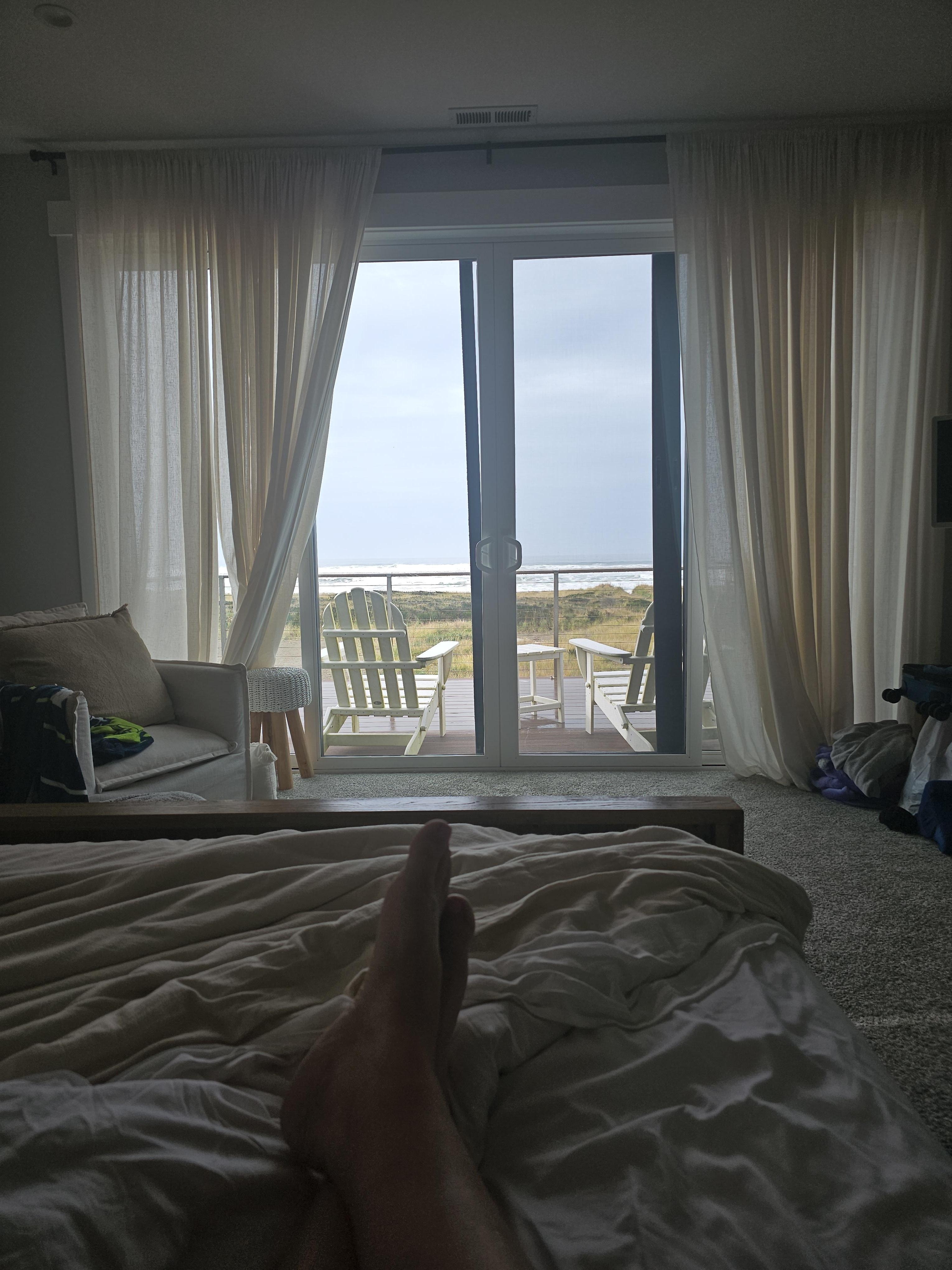 View from bed in master