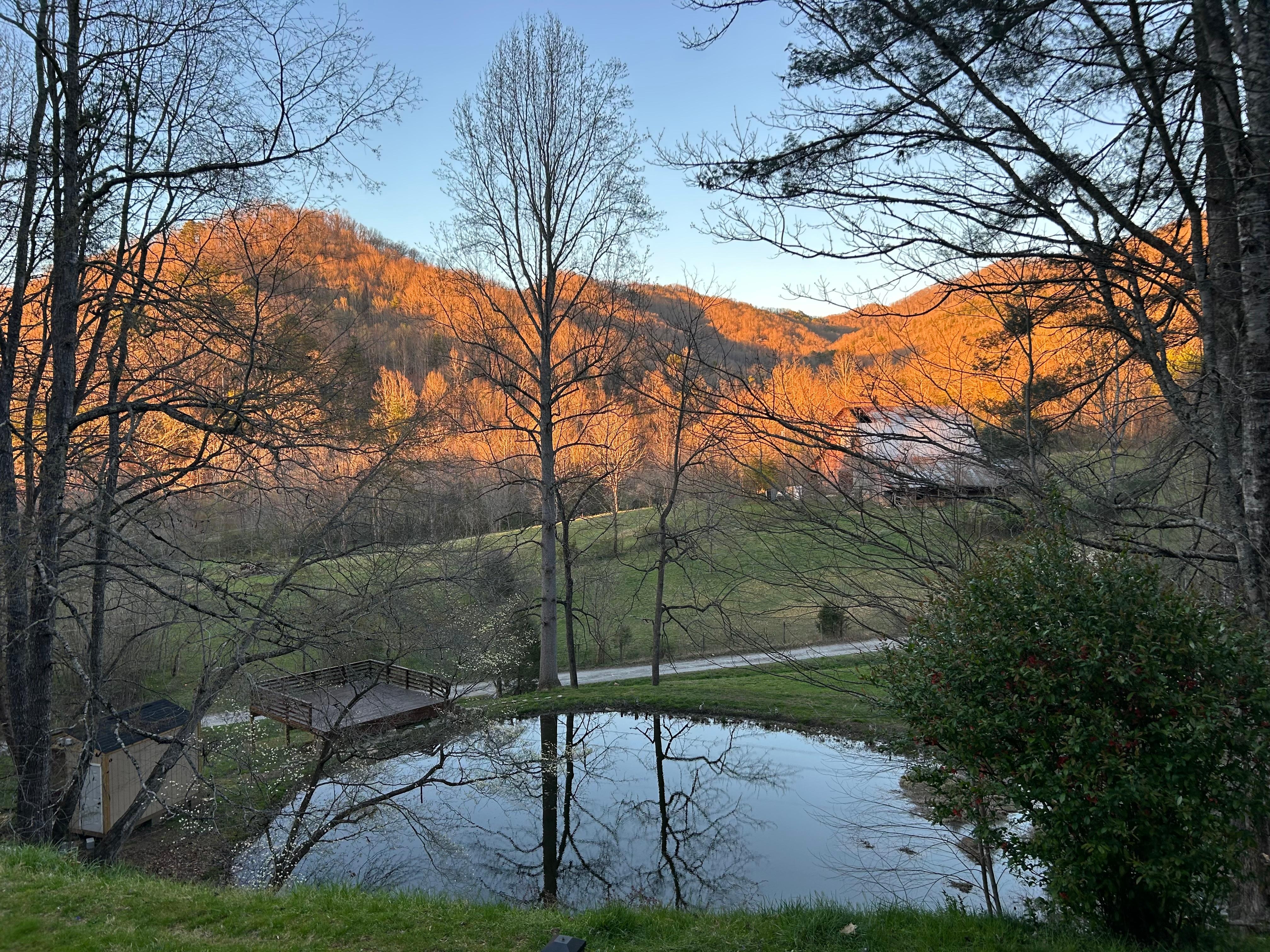 Watching the sun set.