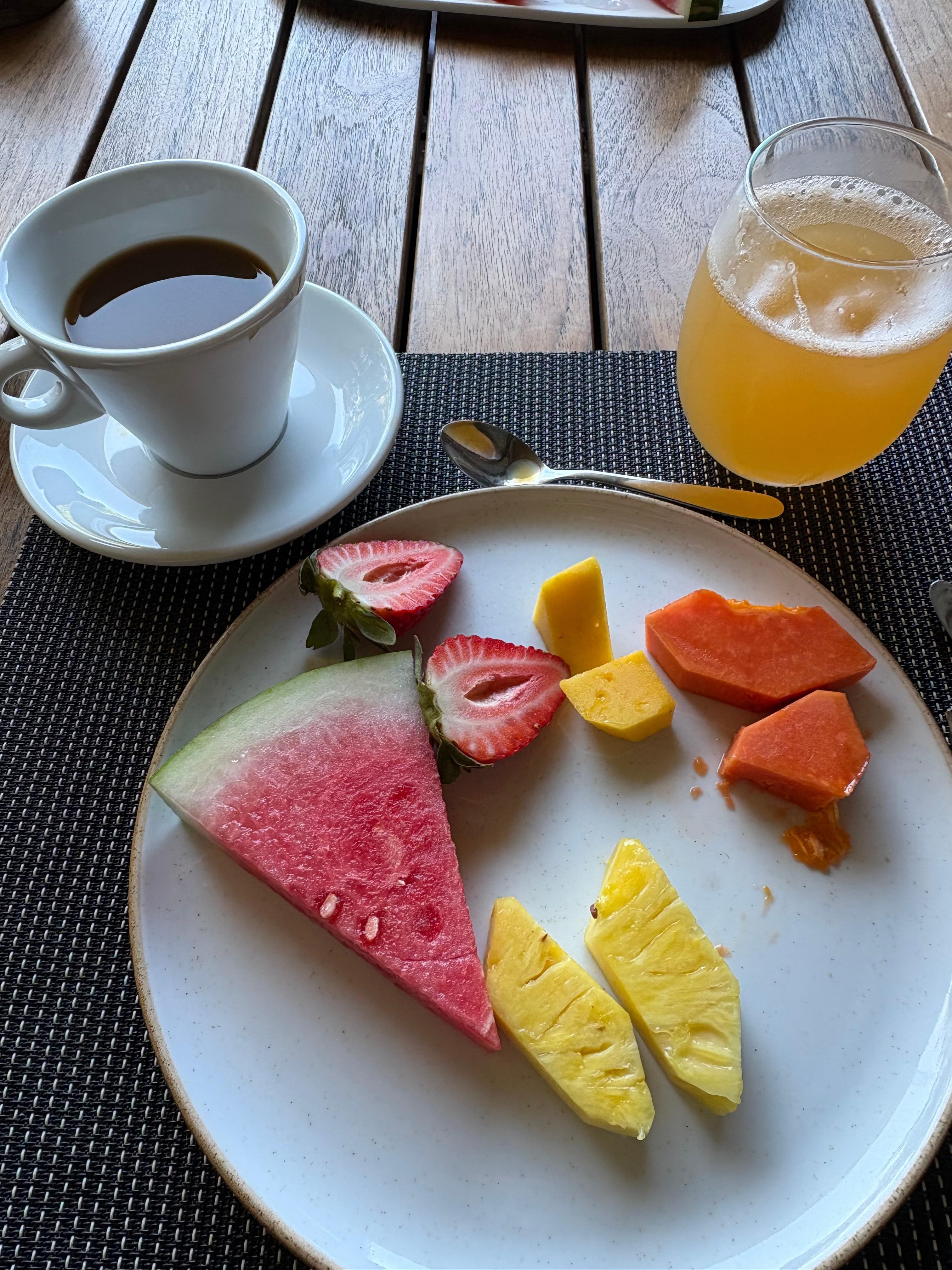 Free Breakfast except coffee. 