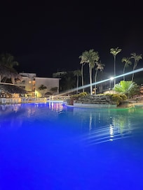 The pool at night