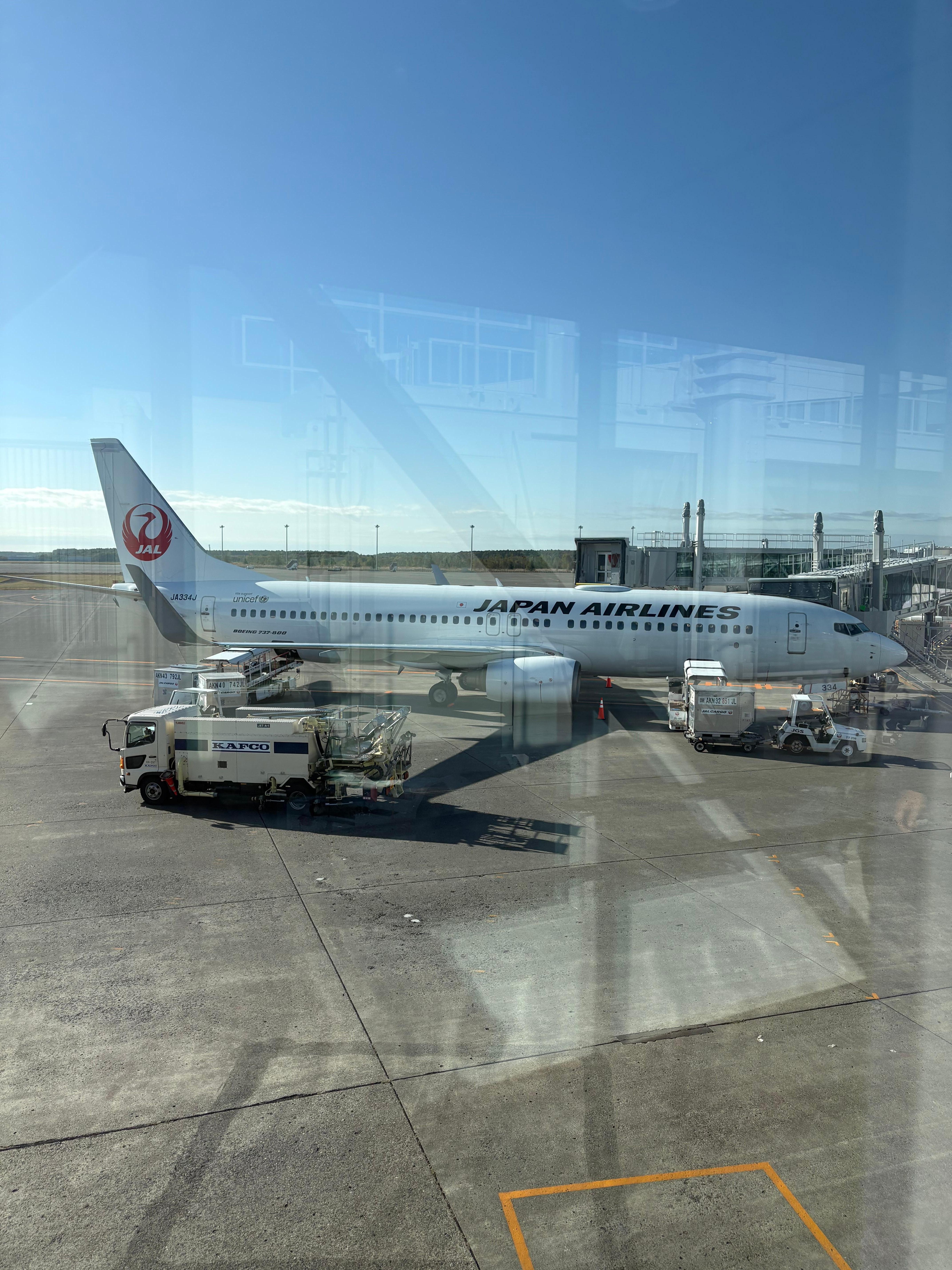 客室の窓からの景色