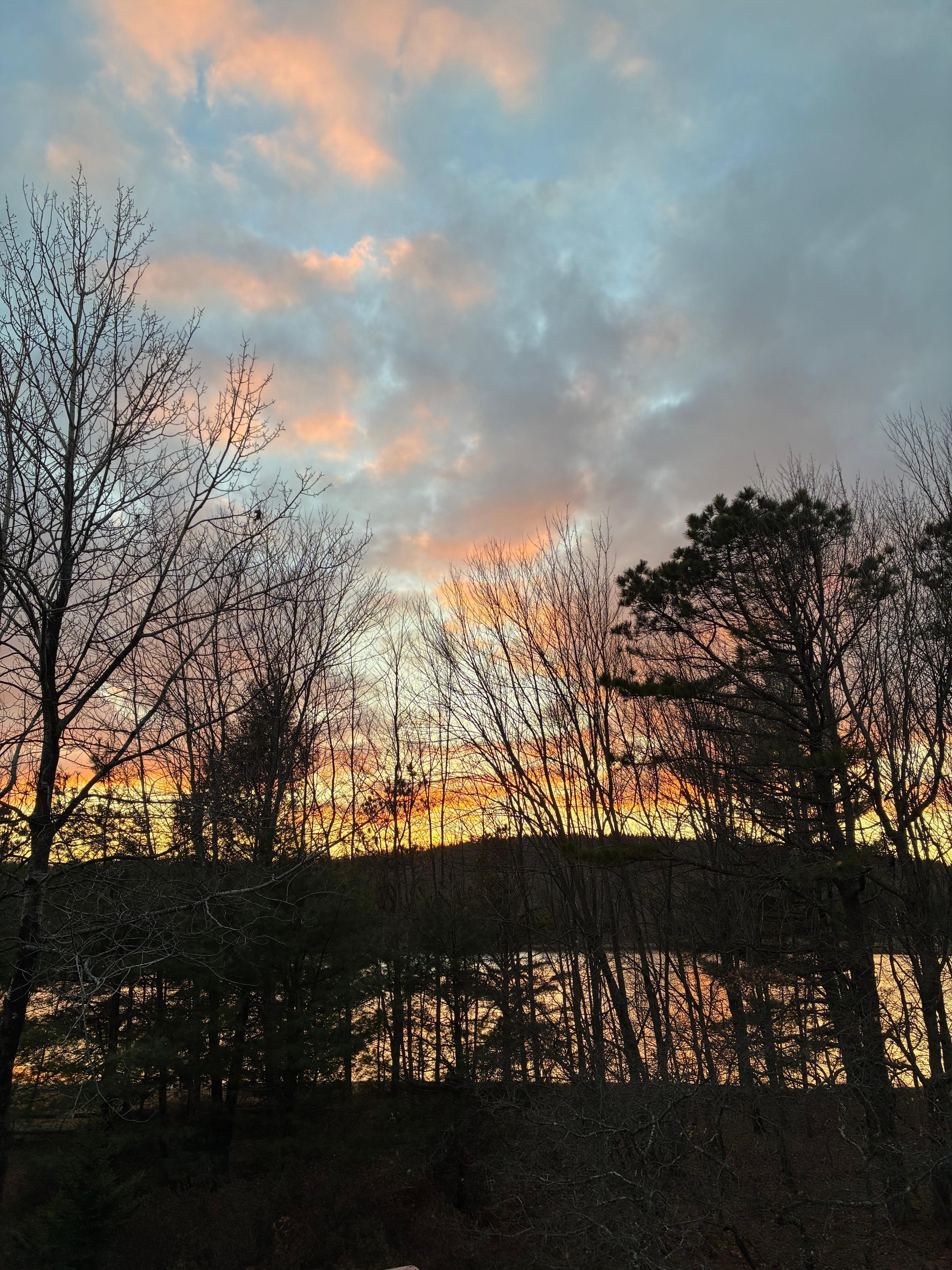View from back deck. Can only imagine the serenity in summer time.