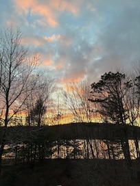 View from back deck. Can only imagine the serenity in summer time.
