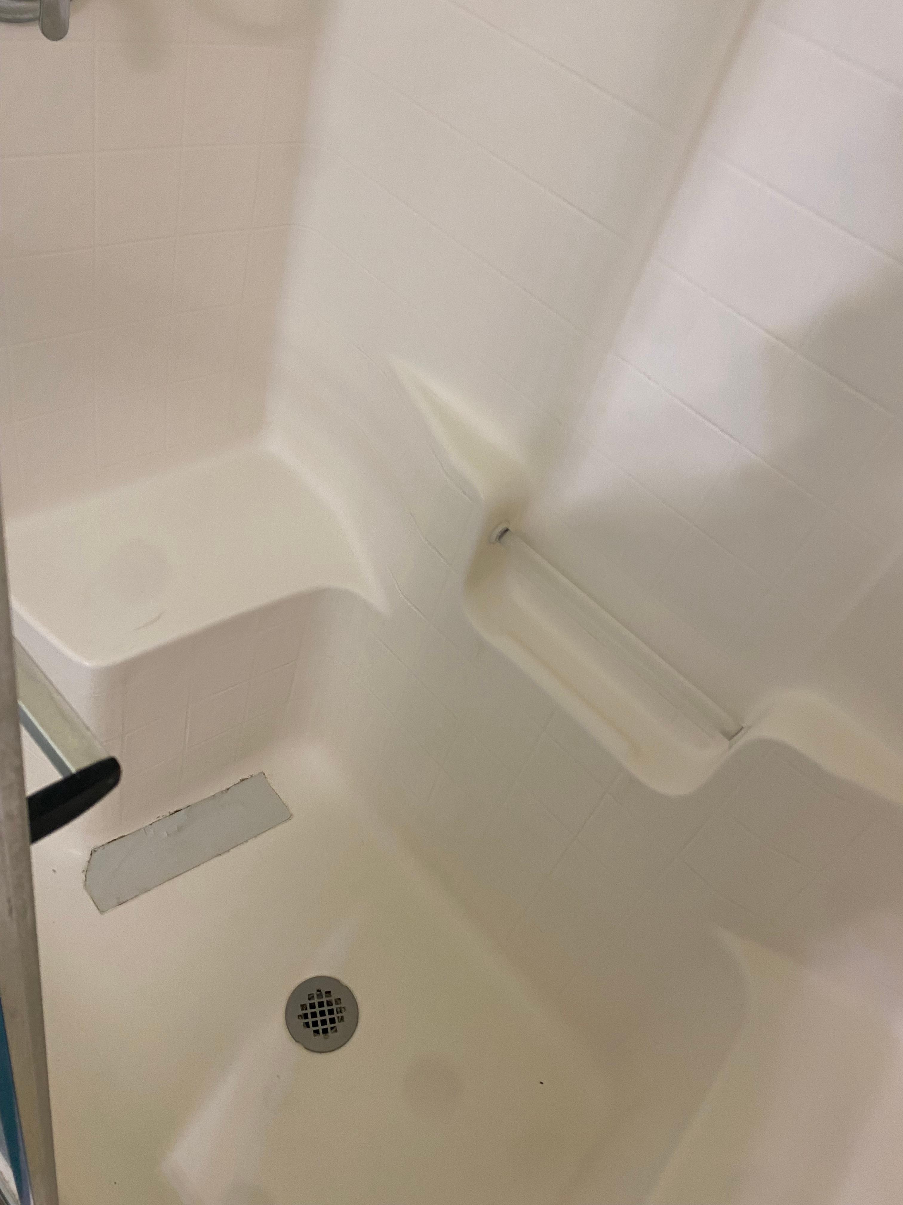 Tape in the bathtub holding and hold together