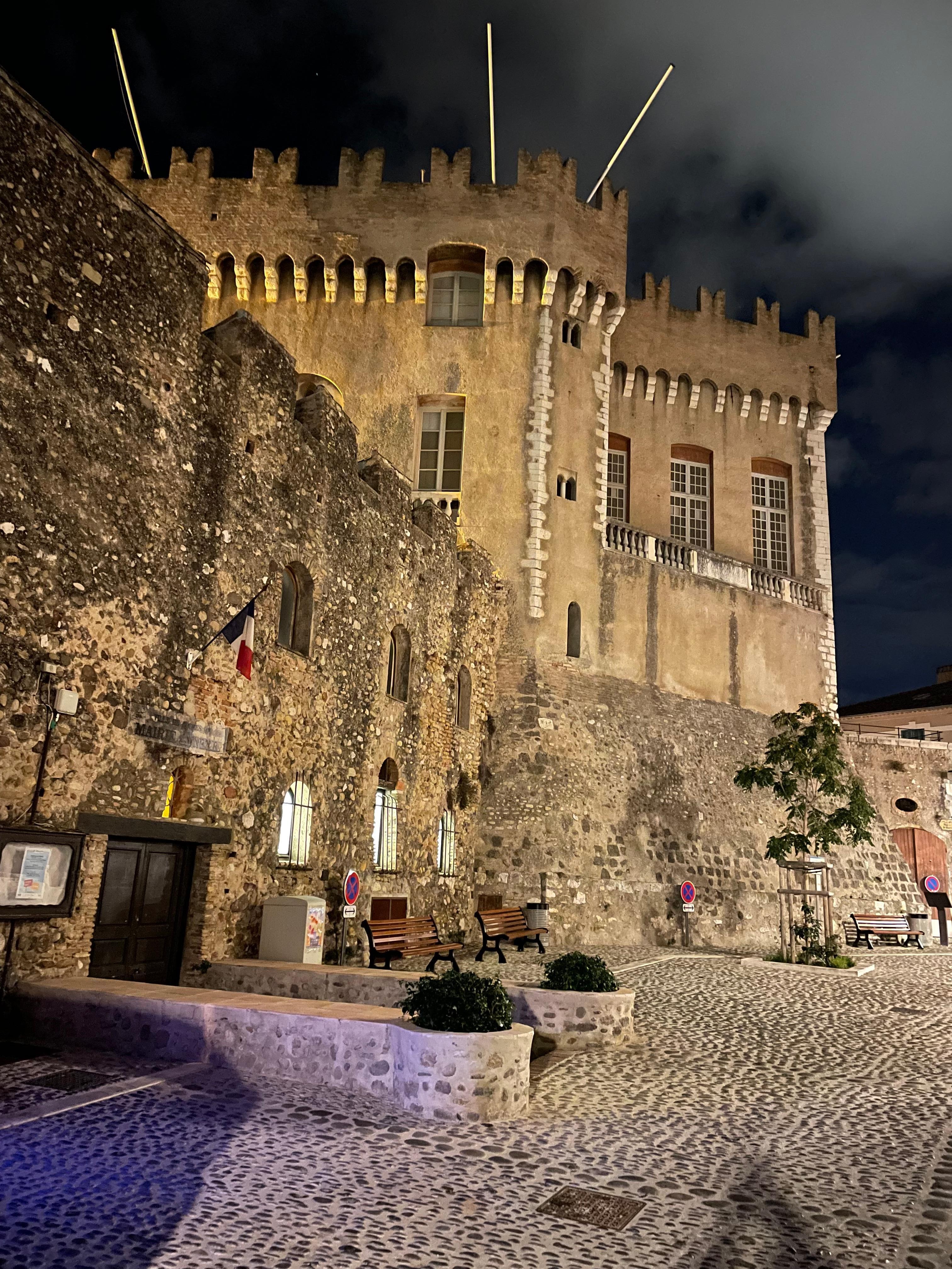 Neighborhood, where you pickup shuttle, Chateau Grimaldi in background