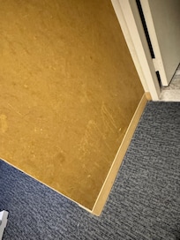 Stains on the walls.