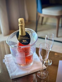 Complimentary bottle of champagne for Elite Club