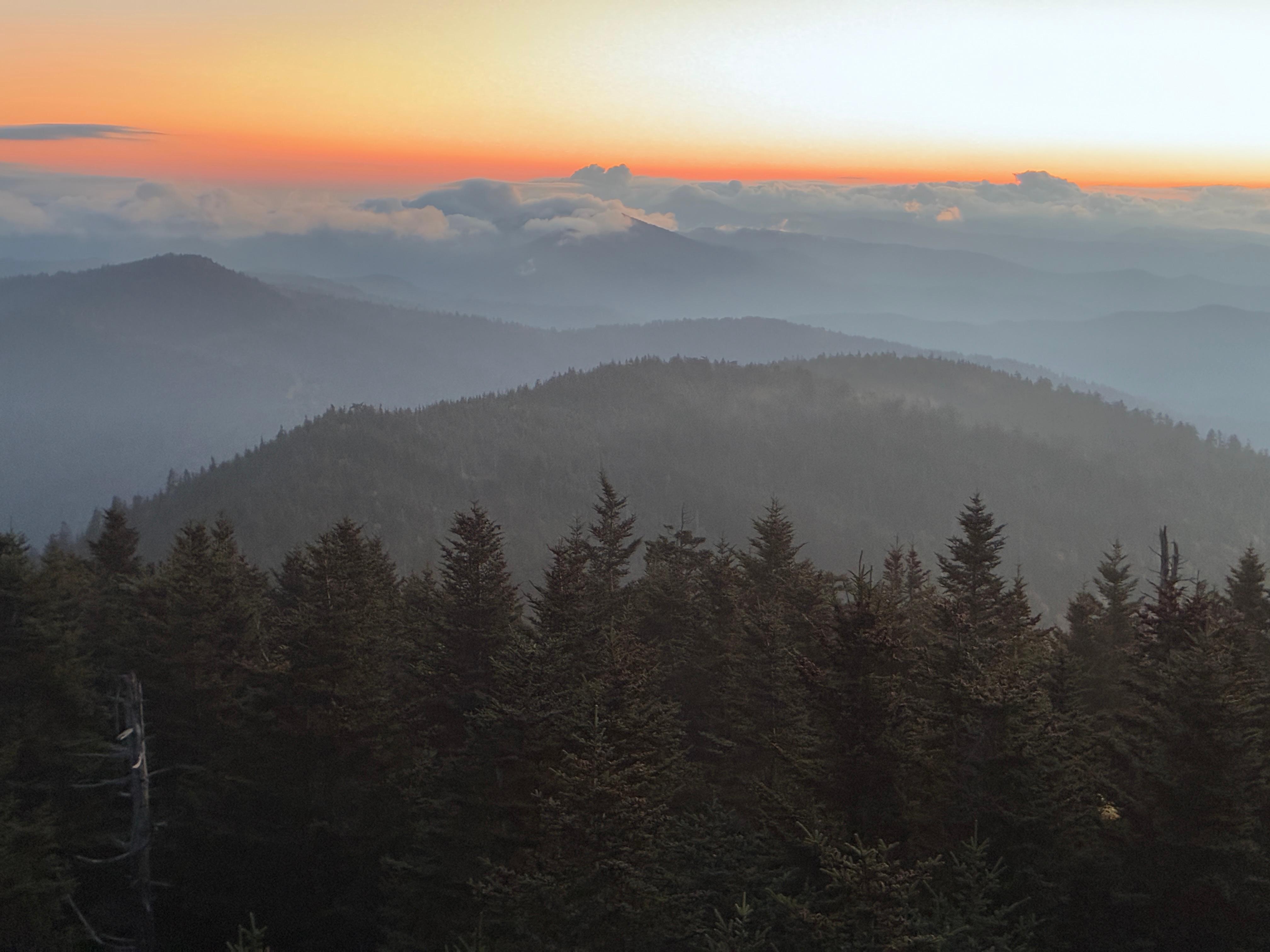 Kuwohi observation deck. Beat place to see sunrise-NC/TN Boarder