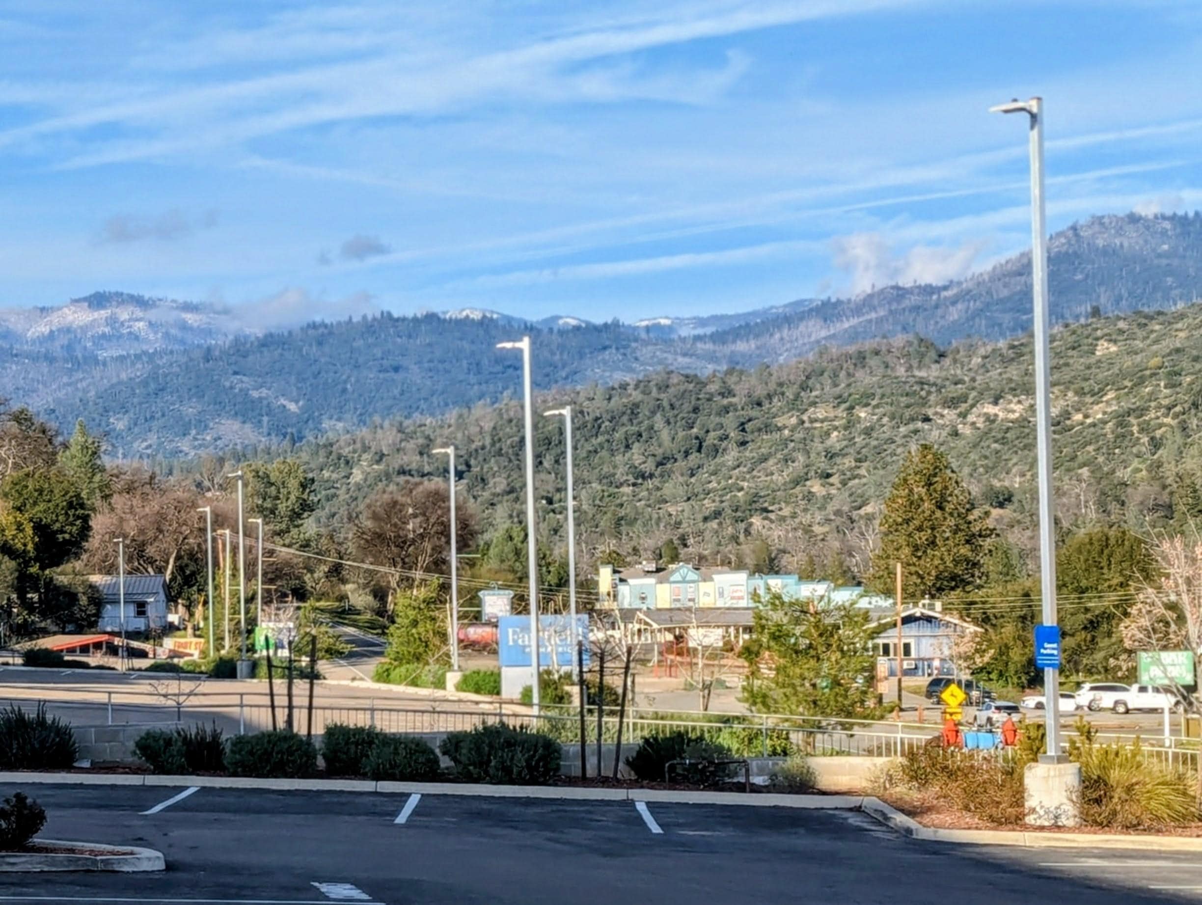 View from parking lot 