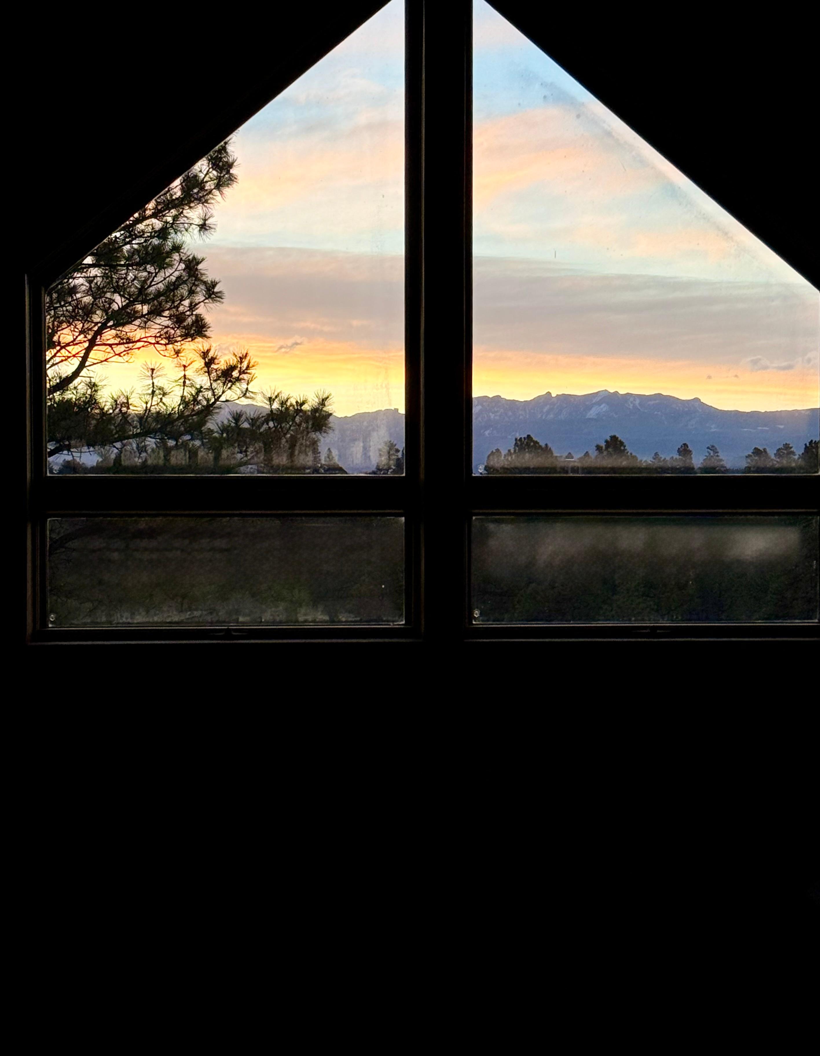 Sun rise from upstairs. 