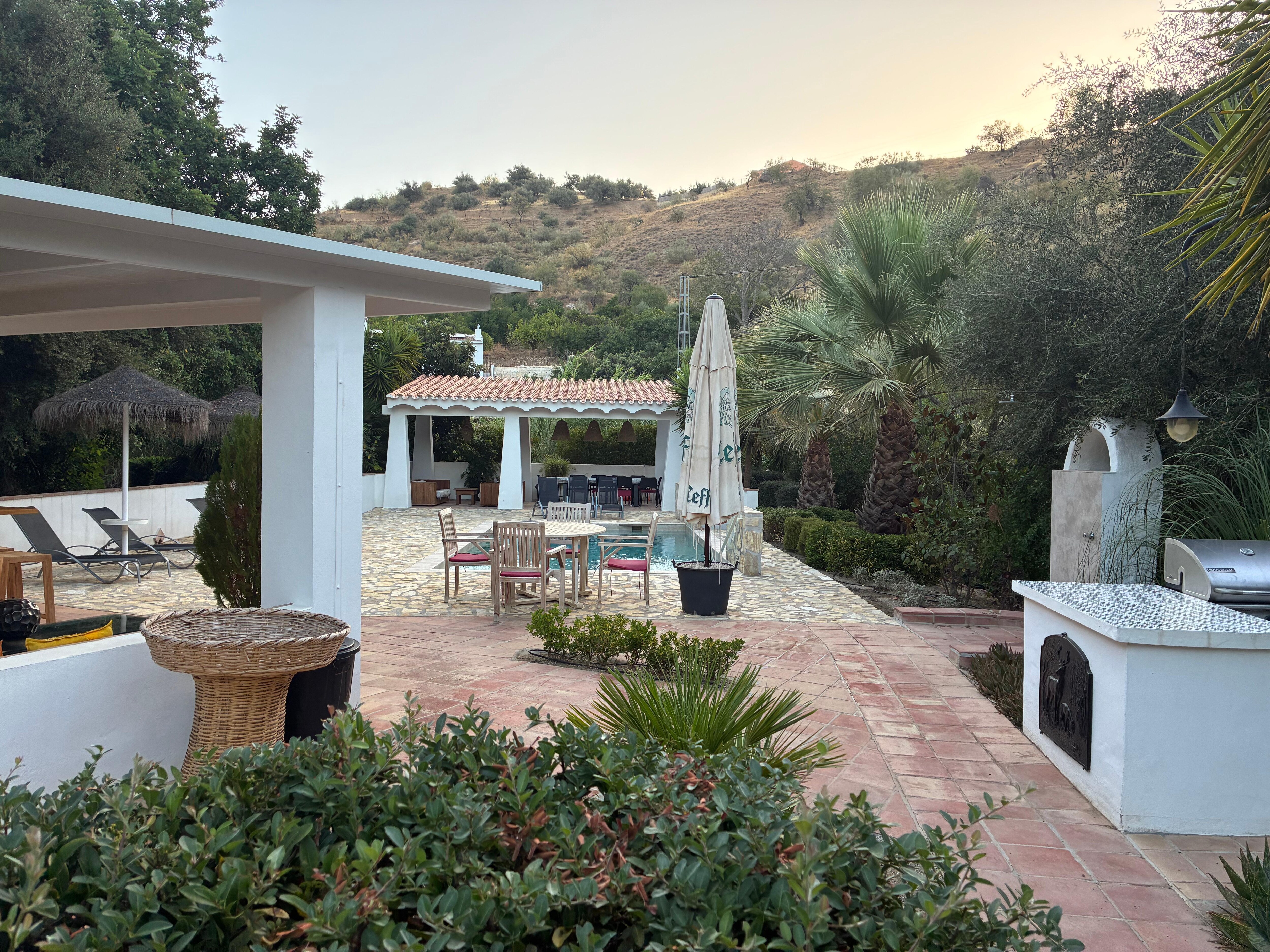 Looking across to the pool area