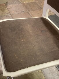 This chair at breakfast table.