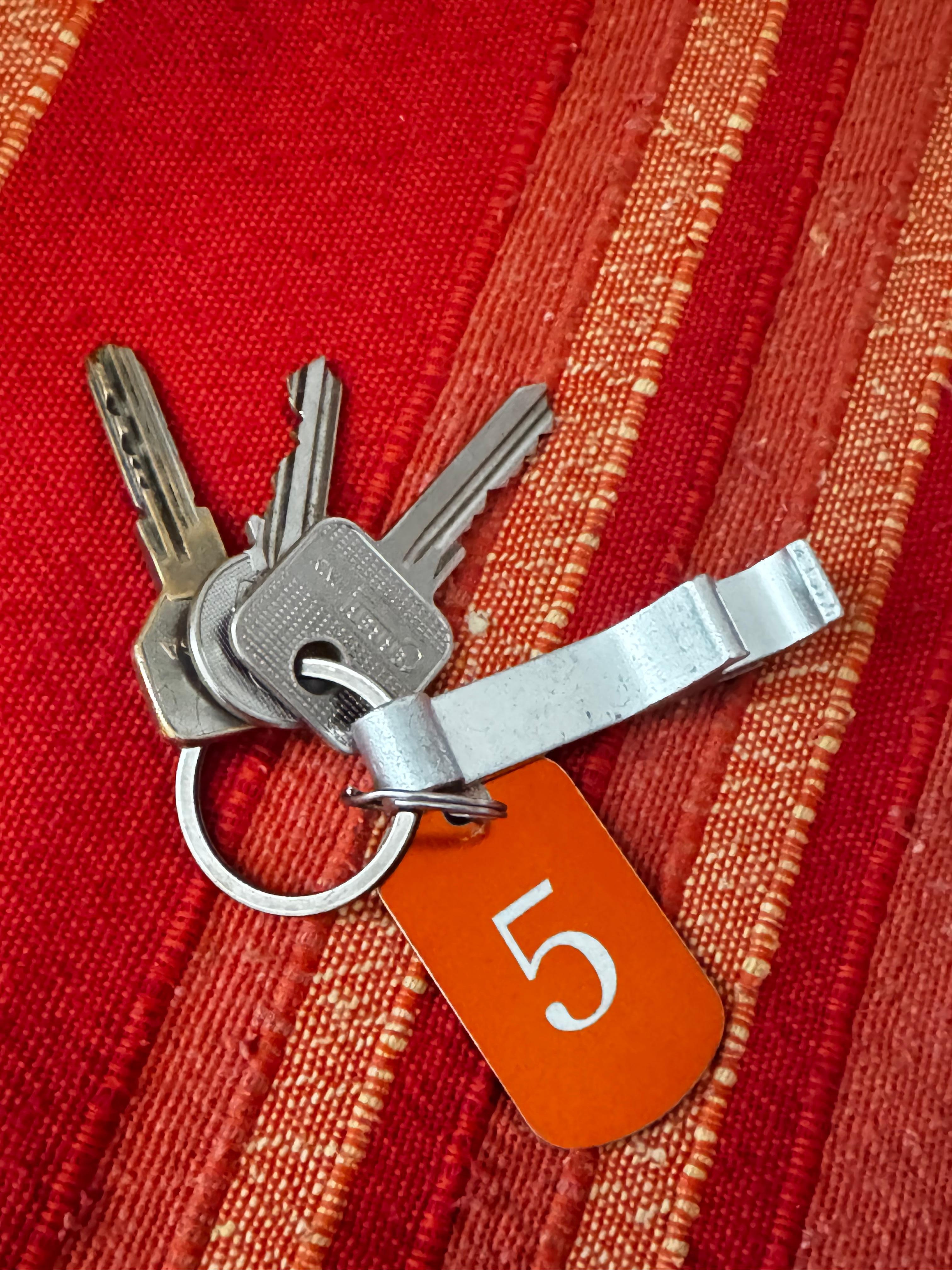 Handy bottle opener on key ring.