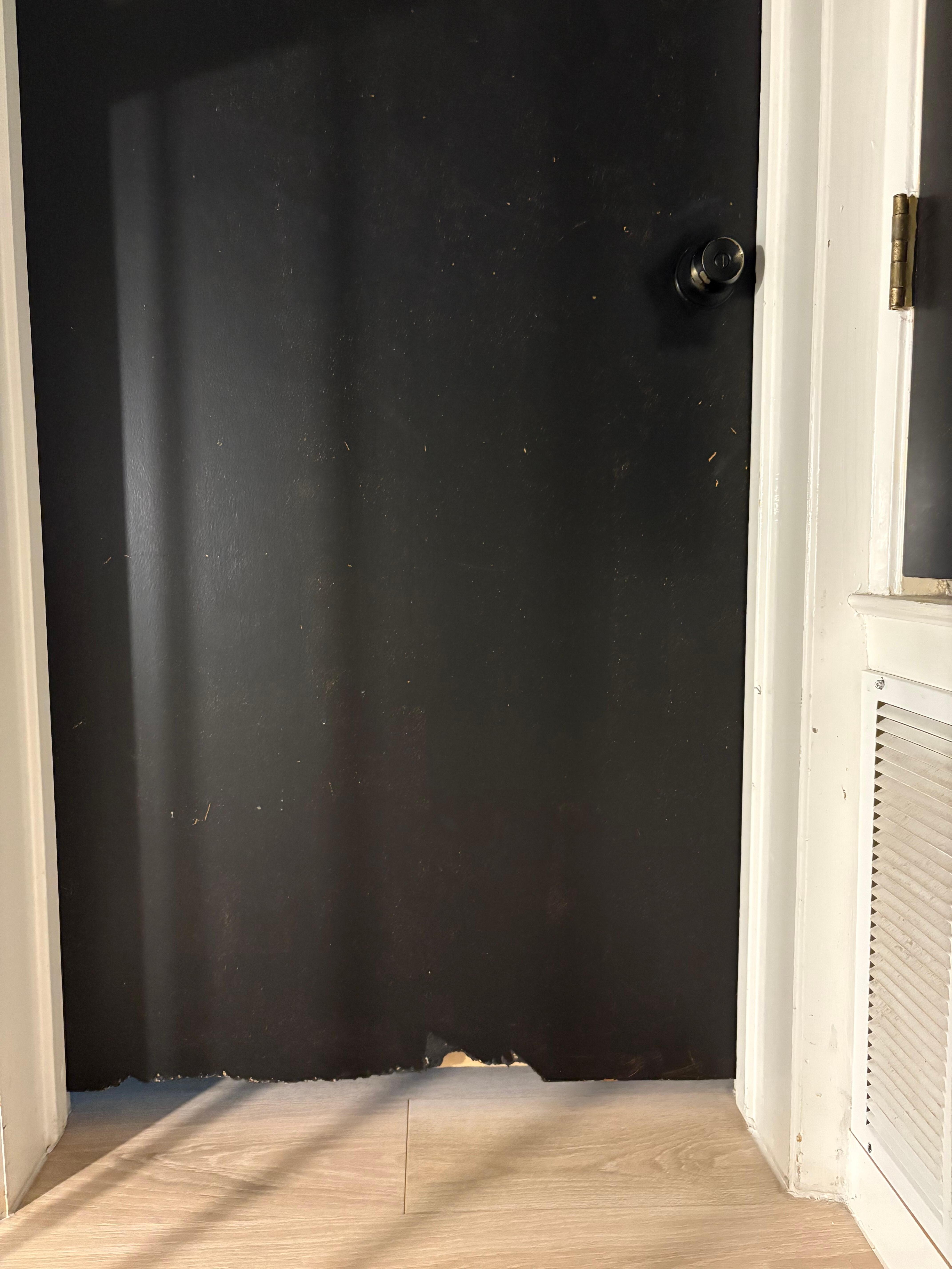 Door broken at the bottom