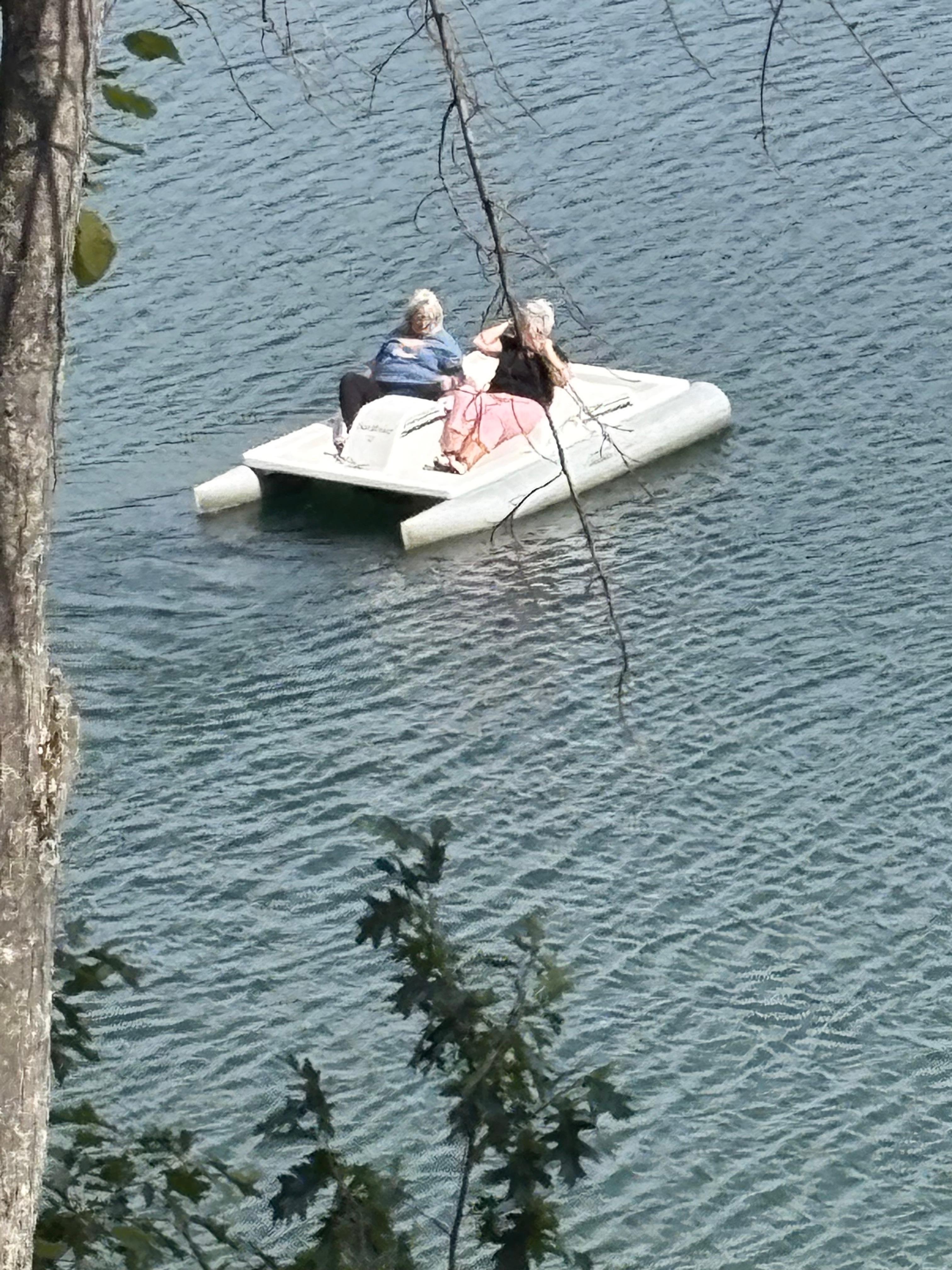 Fun in the peddle boat