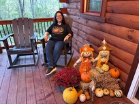 Loved the rocking chairs and Fall Decor.