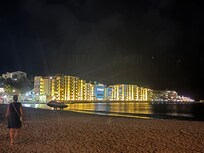 Night time view of the resort