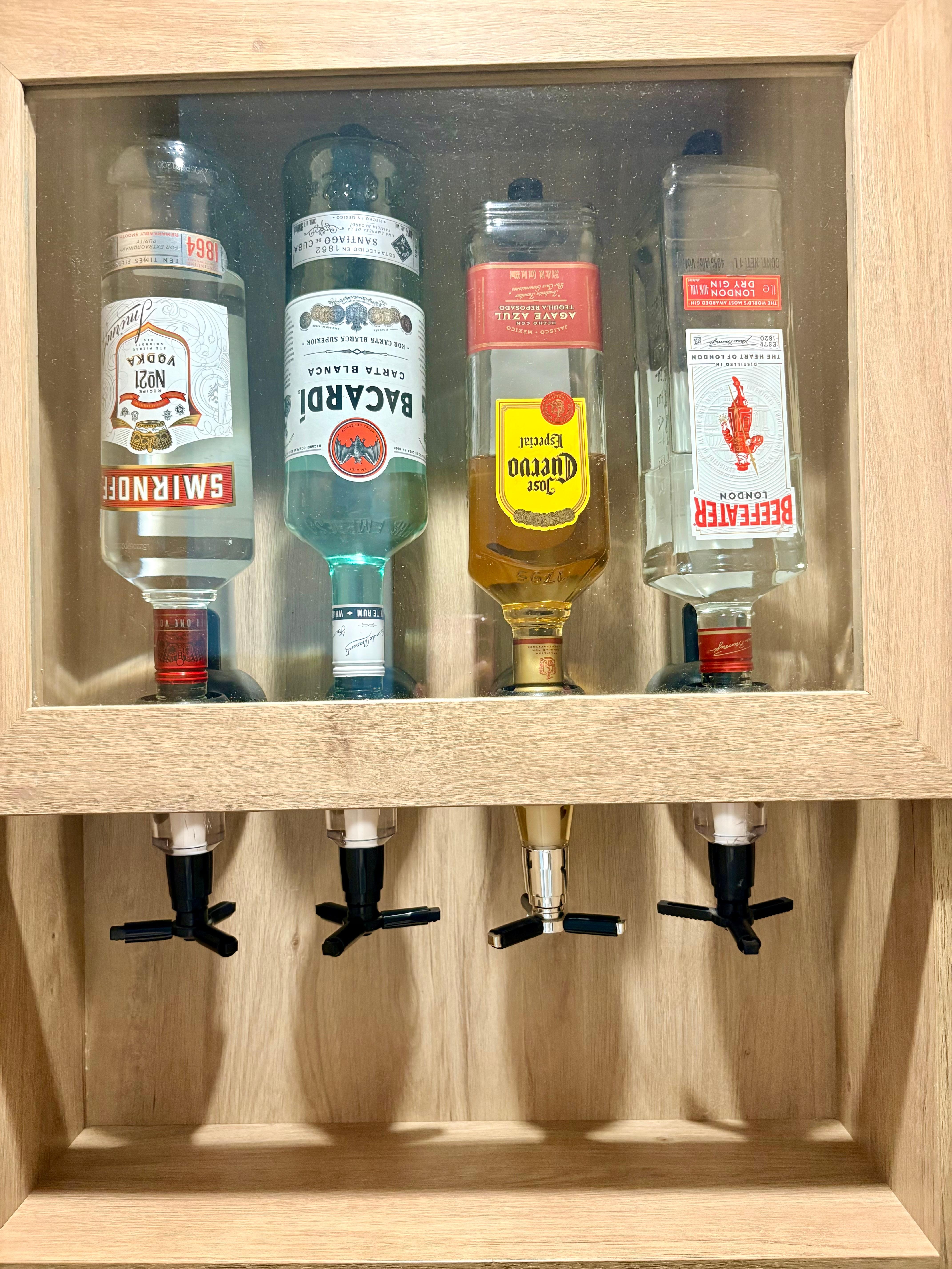 In room. Stocked fridge, too.