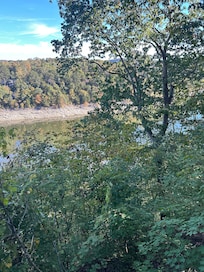 Lake view from screened in porch