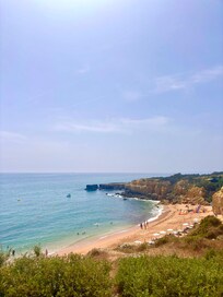 The local beach was 12 min walk away.
