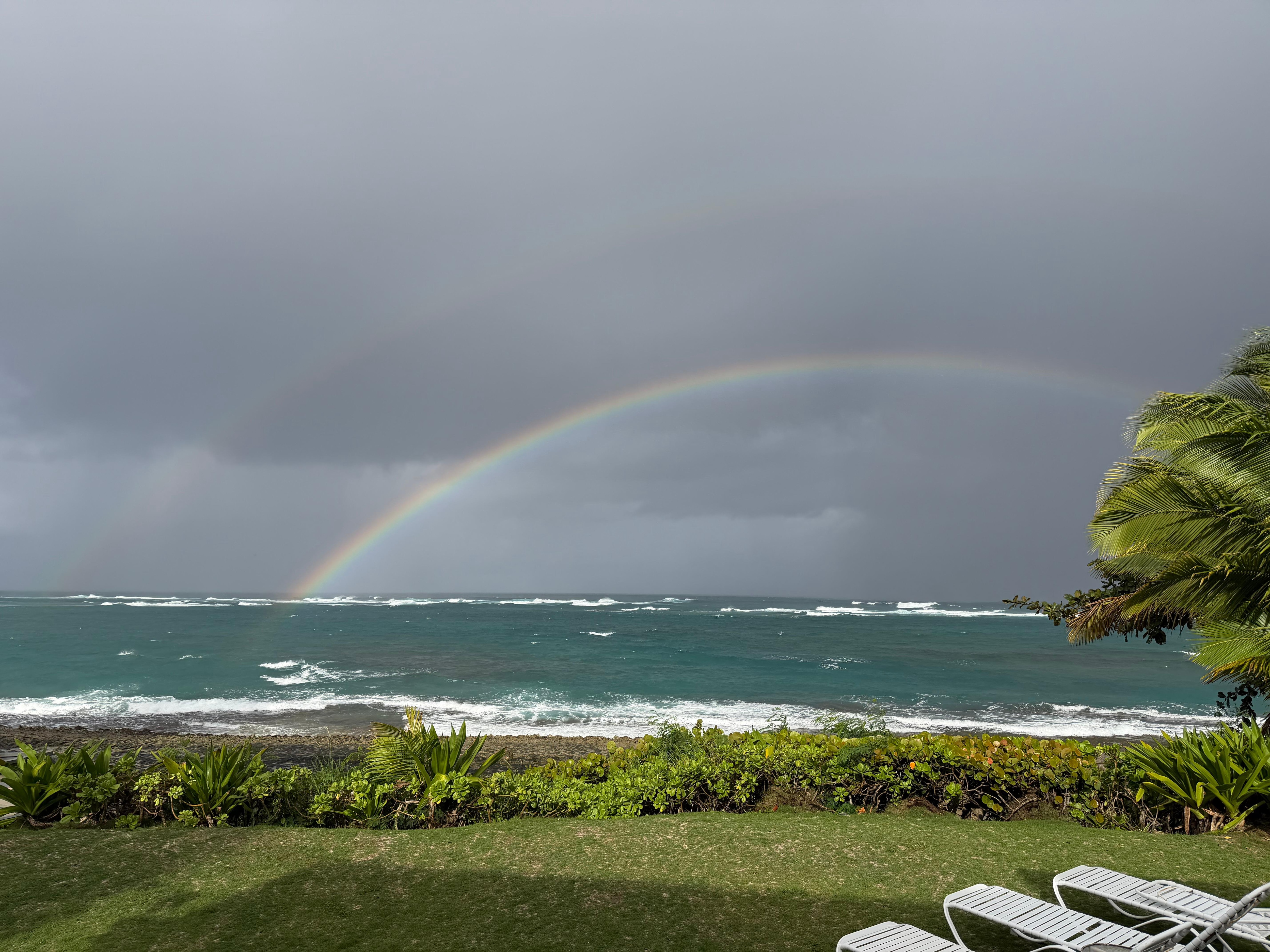Nice double rainbow our last day at the property