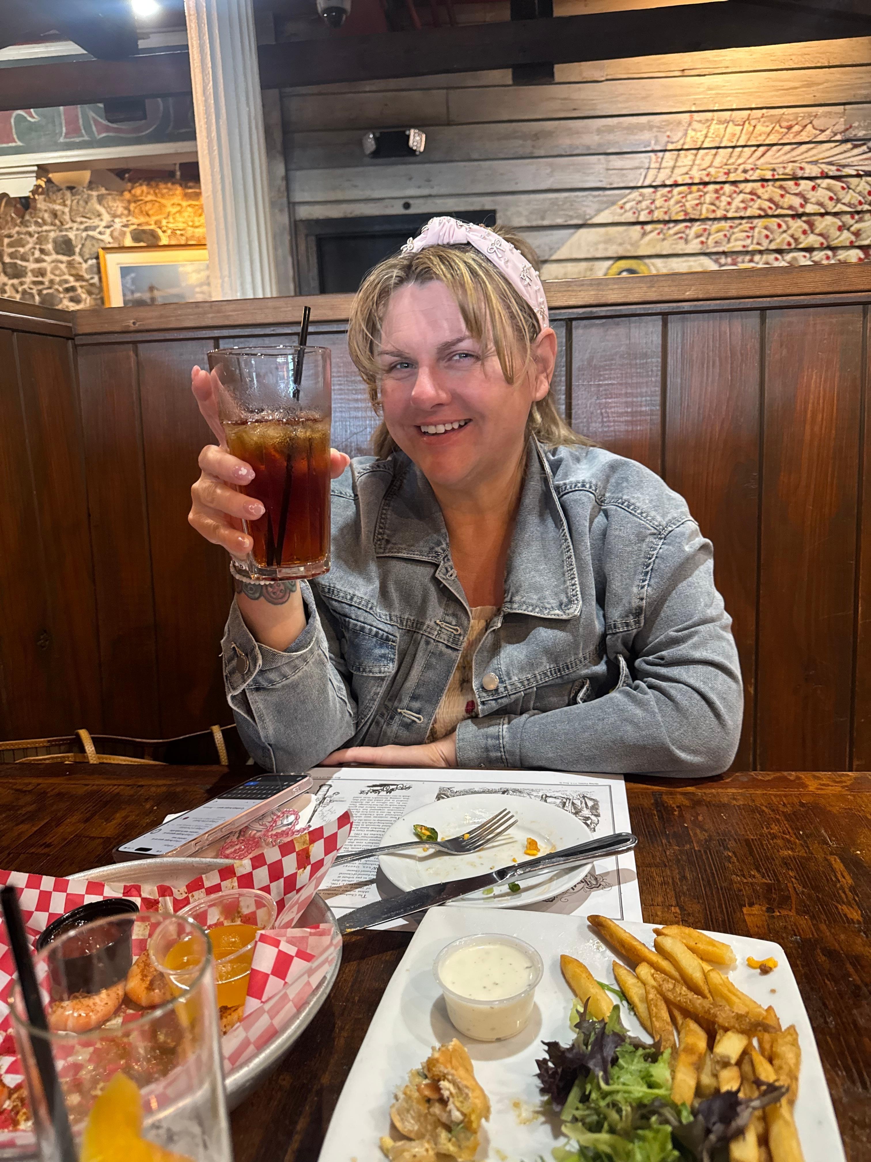 The shrimp factory across the street was great. 