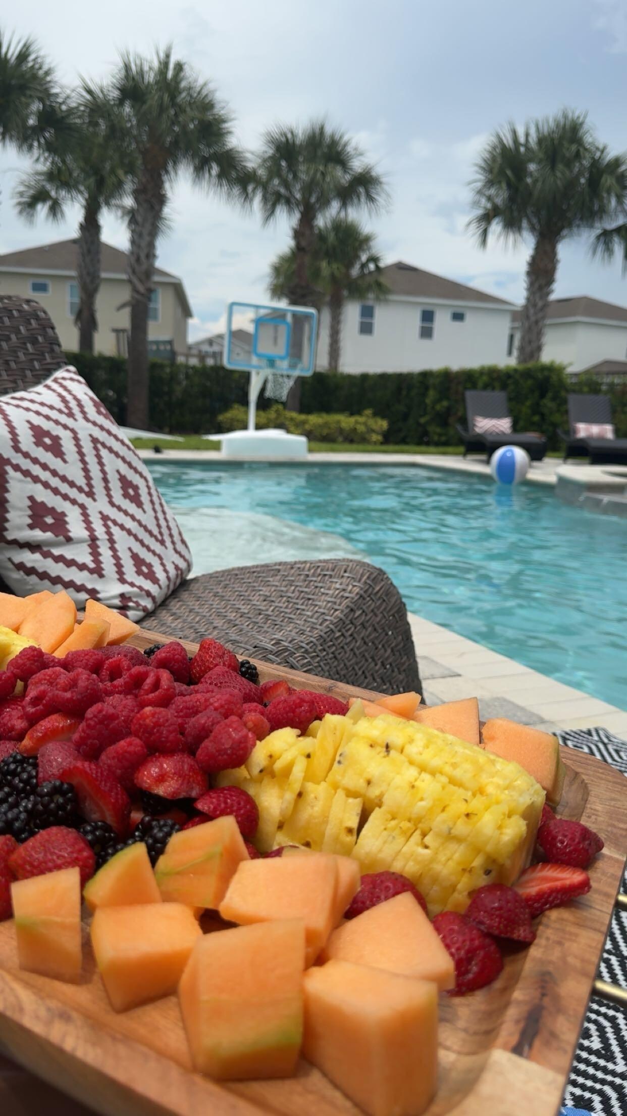 We made a fruit tray using the tray they had available! 