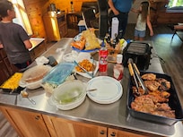 Large kitchen with island