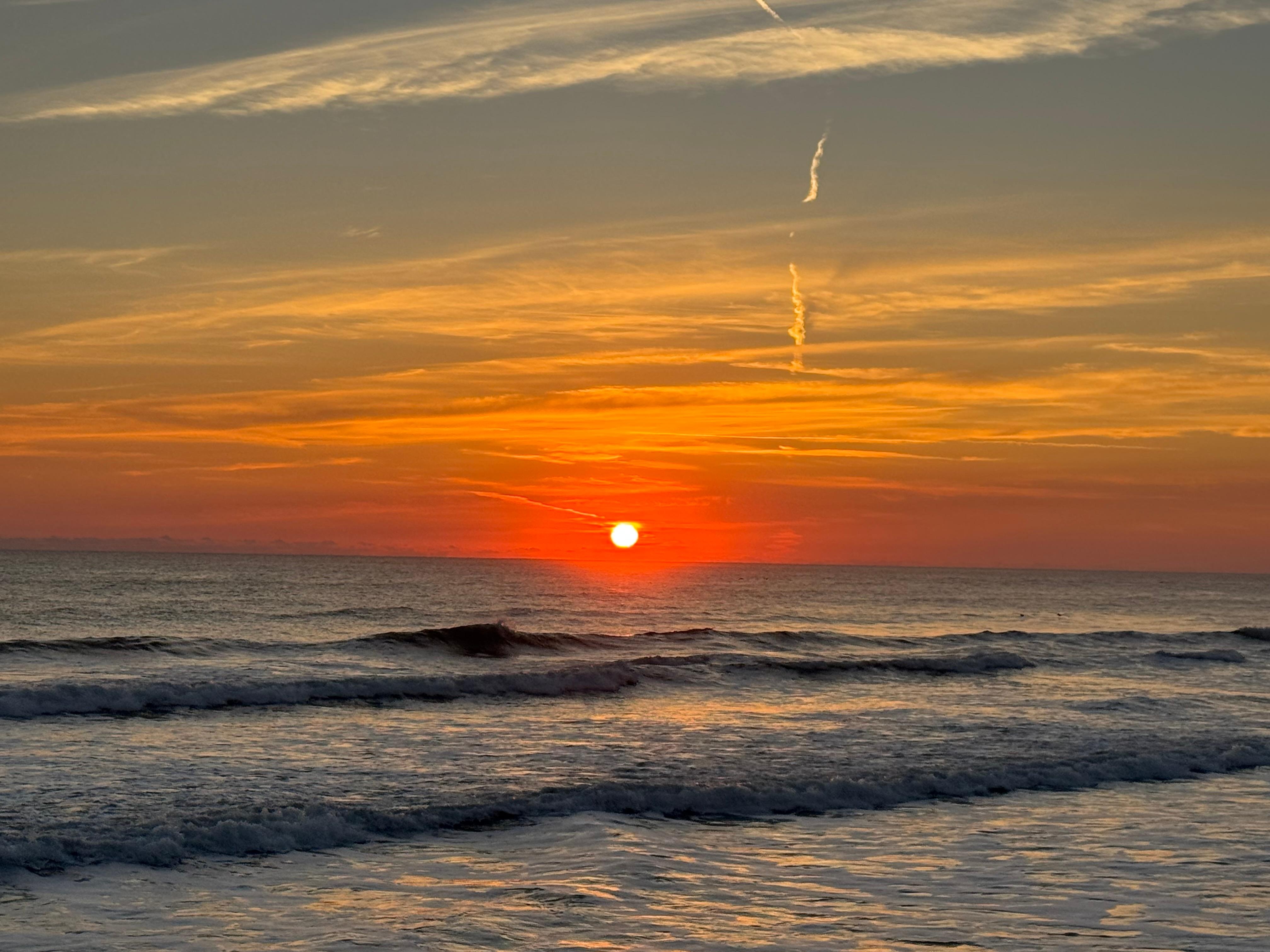 Rocket launch at sunrise 
