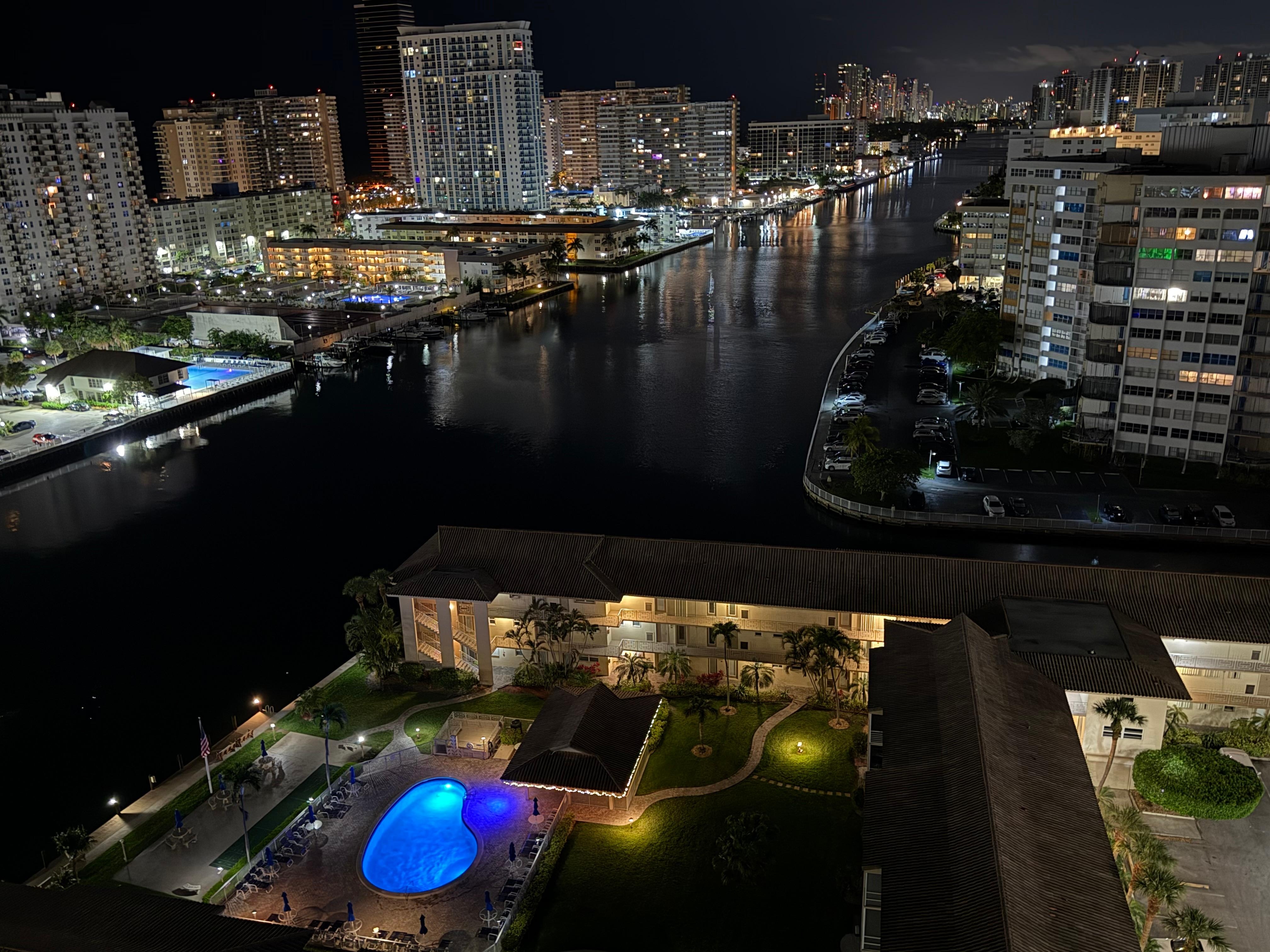 Night South side view 