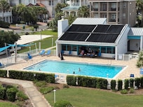 Our view of beautiful pool