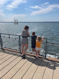 My wife and kiddos watching the boats go by on a gorgeous day!