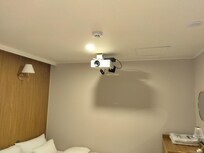 Whole wall set up in the "movie room"