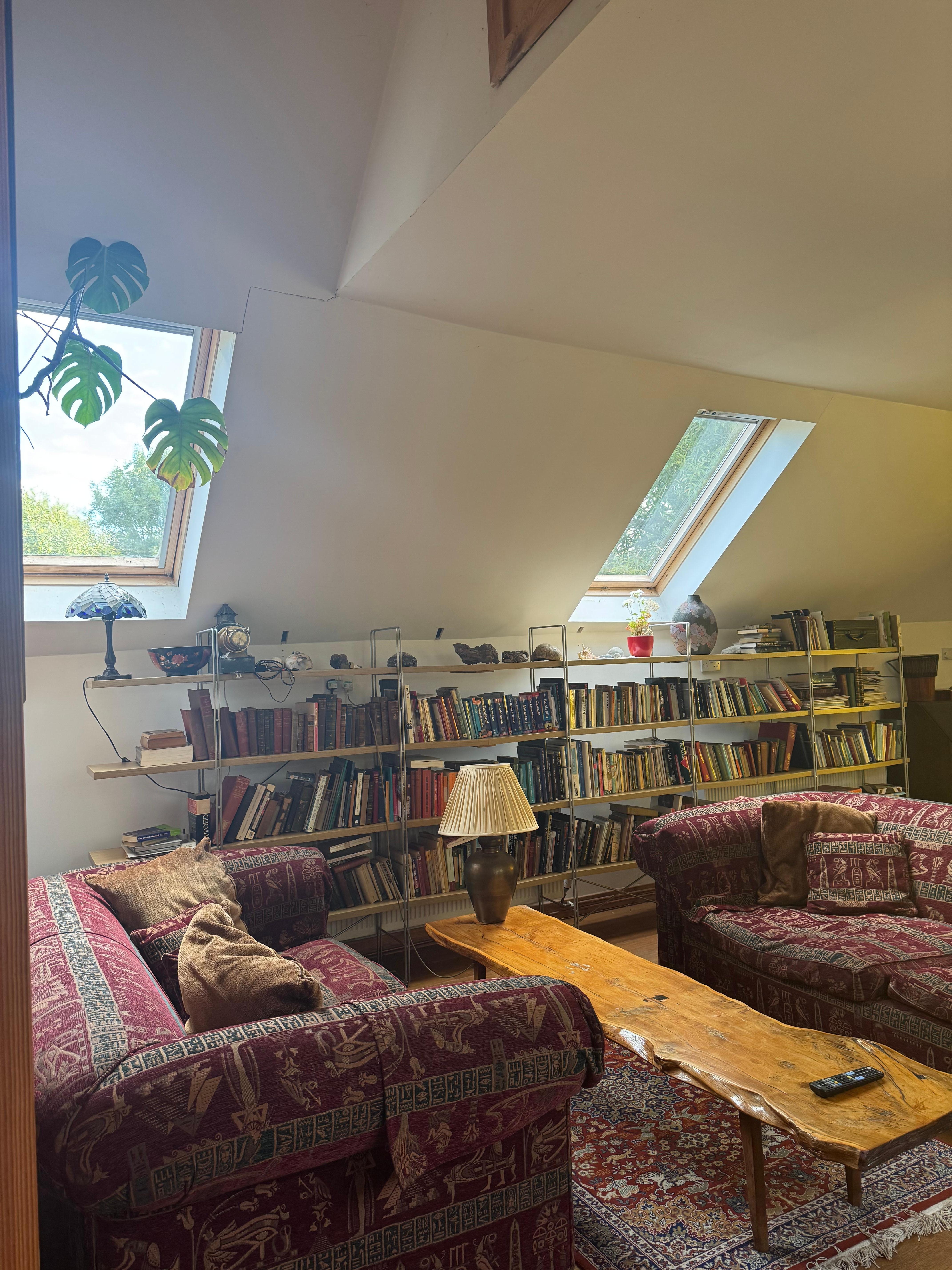 Mid-level living room. So much light throughout the mill!