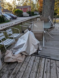 Exterior front deck rotted