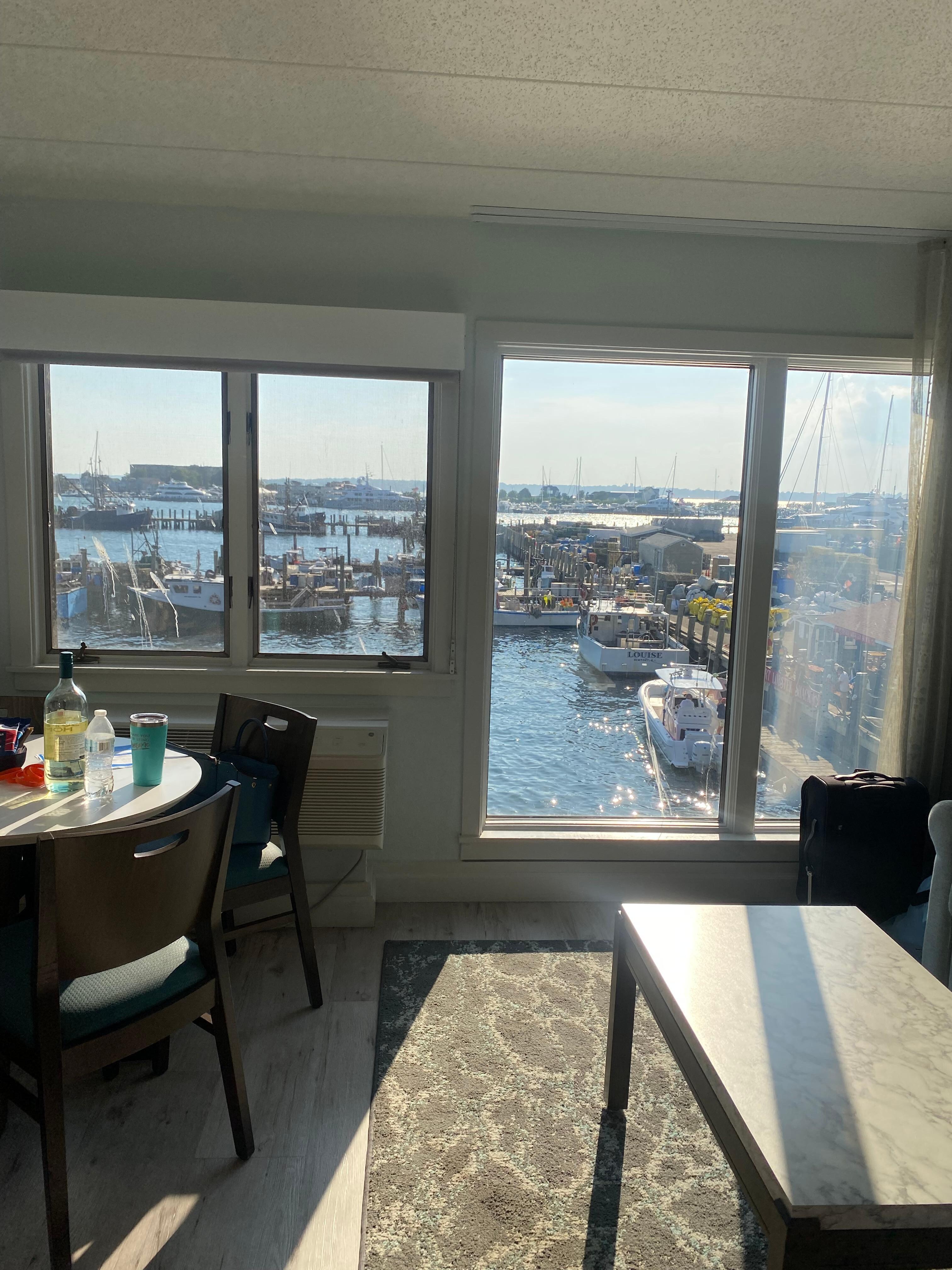 One bedroom view of the marina. 