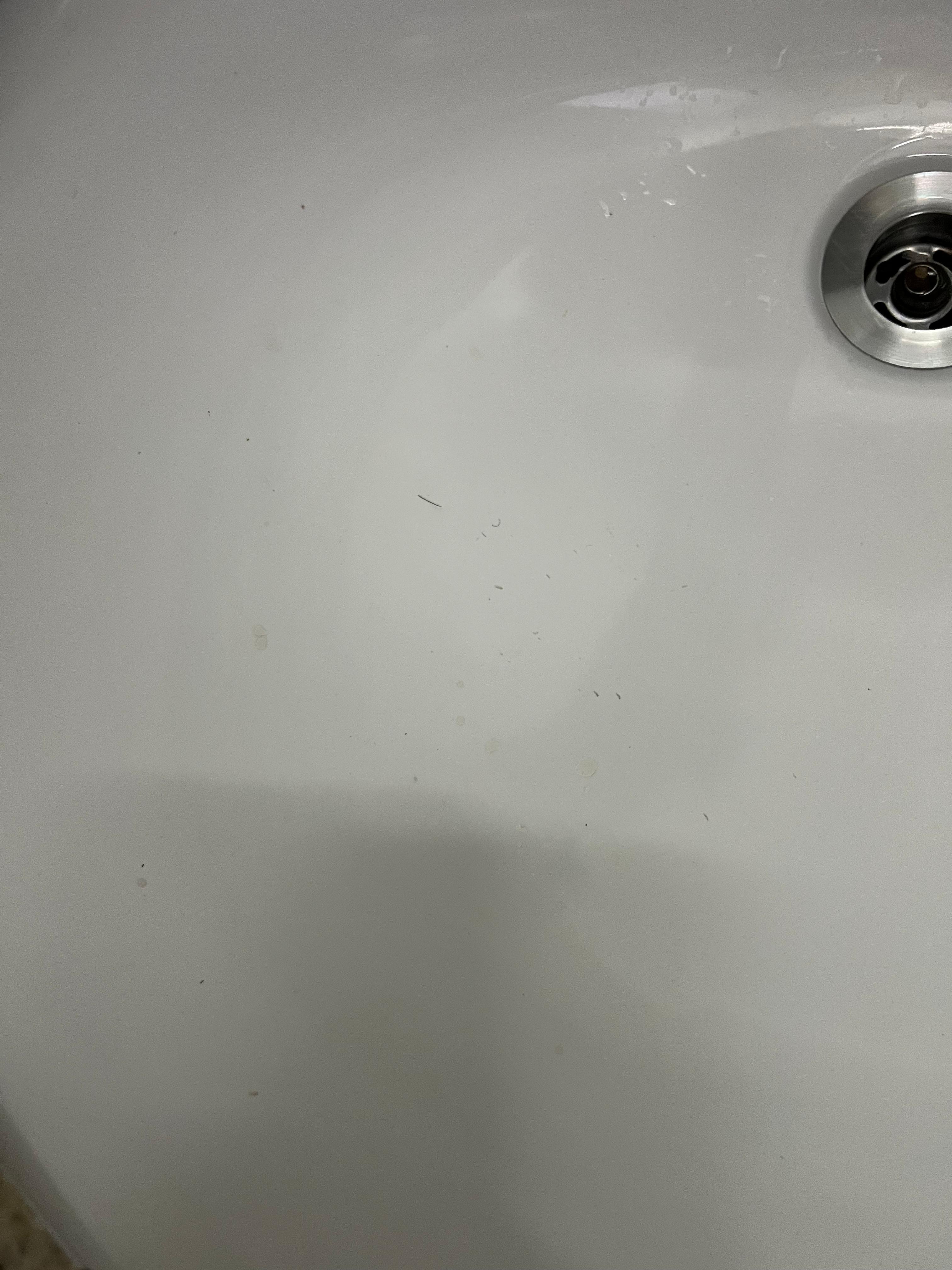 Sink with beard trimmings