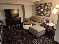 Liked the furniture in the suite - necessary for my older mother, who can't "sit on a bed" for furniture. Also had a table/chairs.