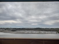 Sitting on the deck!