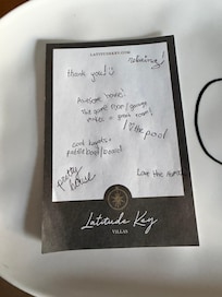 This is a note that my grandkids lefted