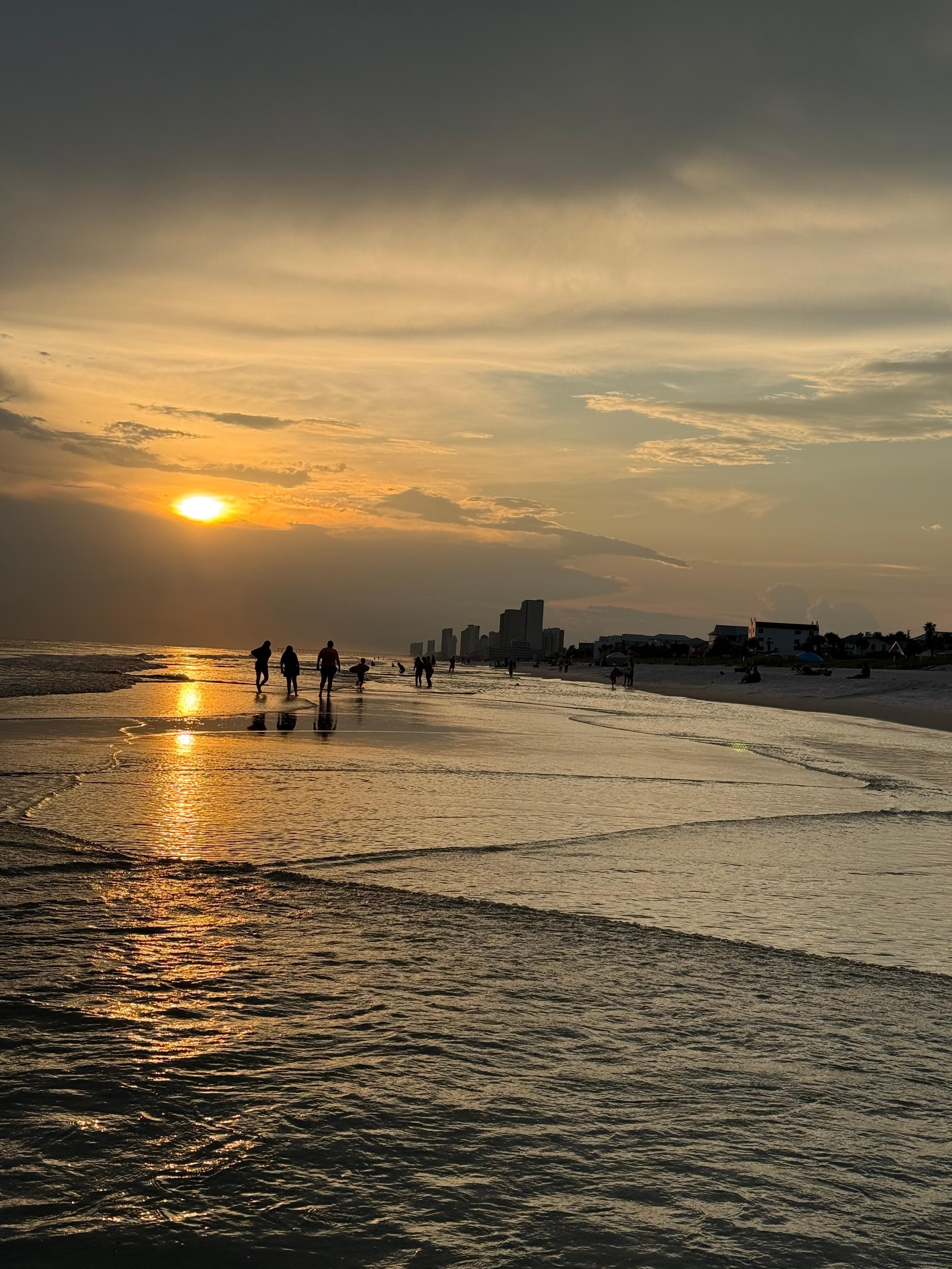 Sunsetting on the beach! 