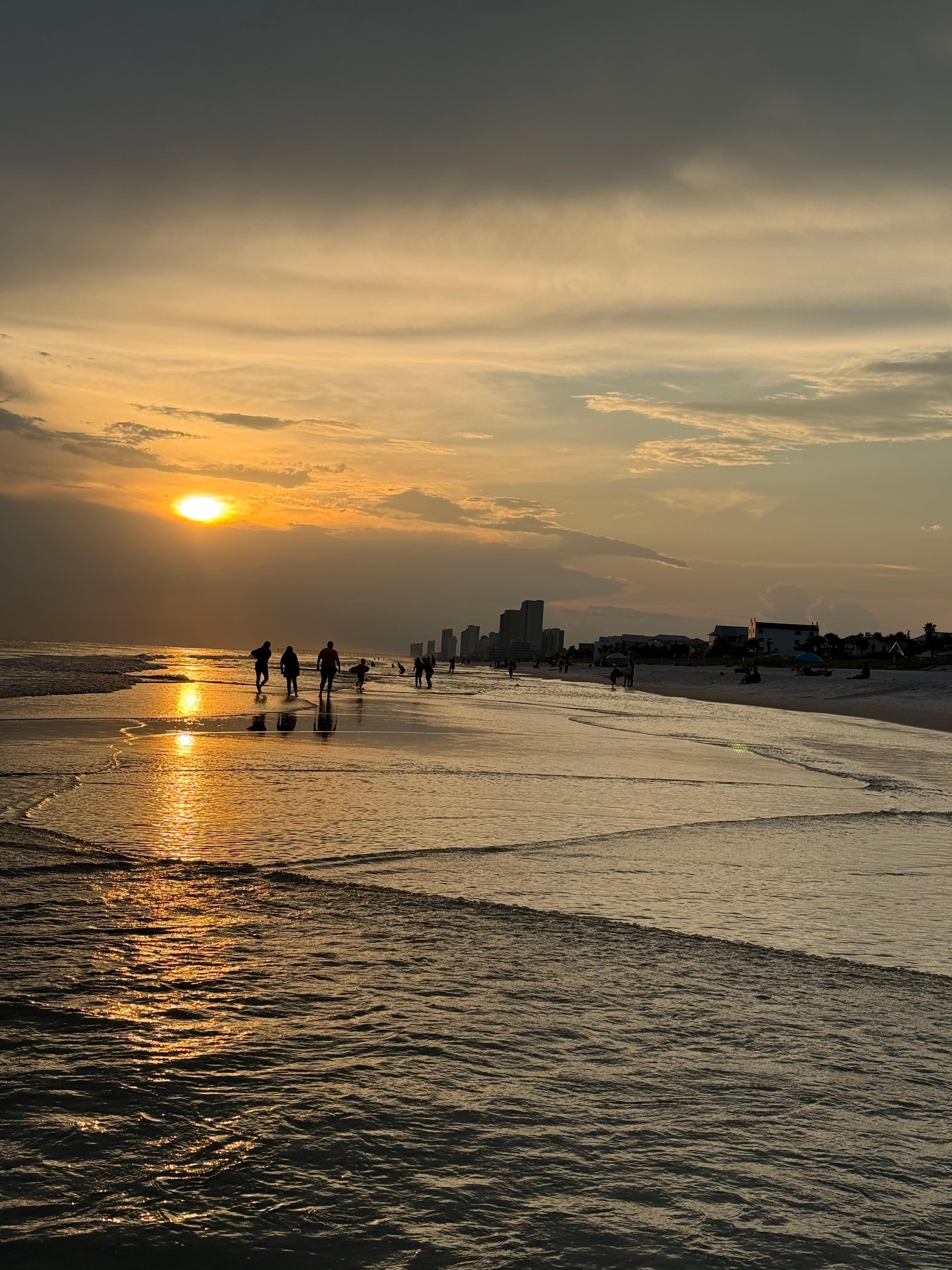 Sunsetting on the beach!