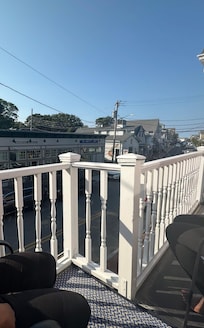 Us sitting on the balcony!