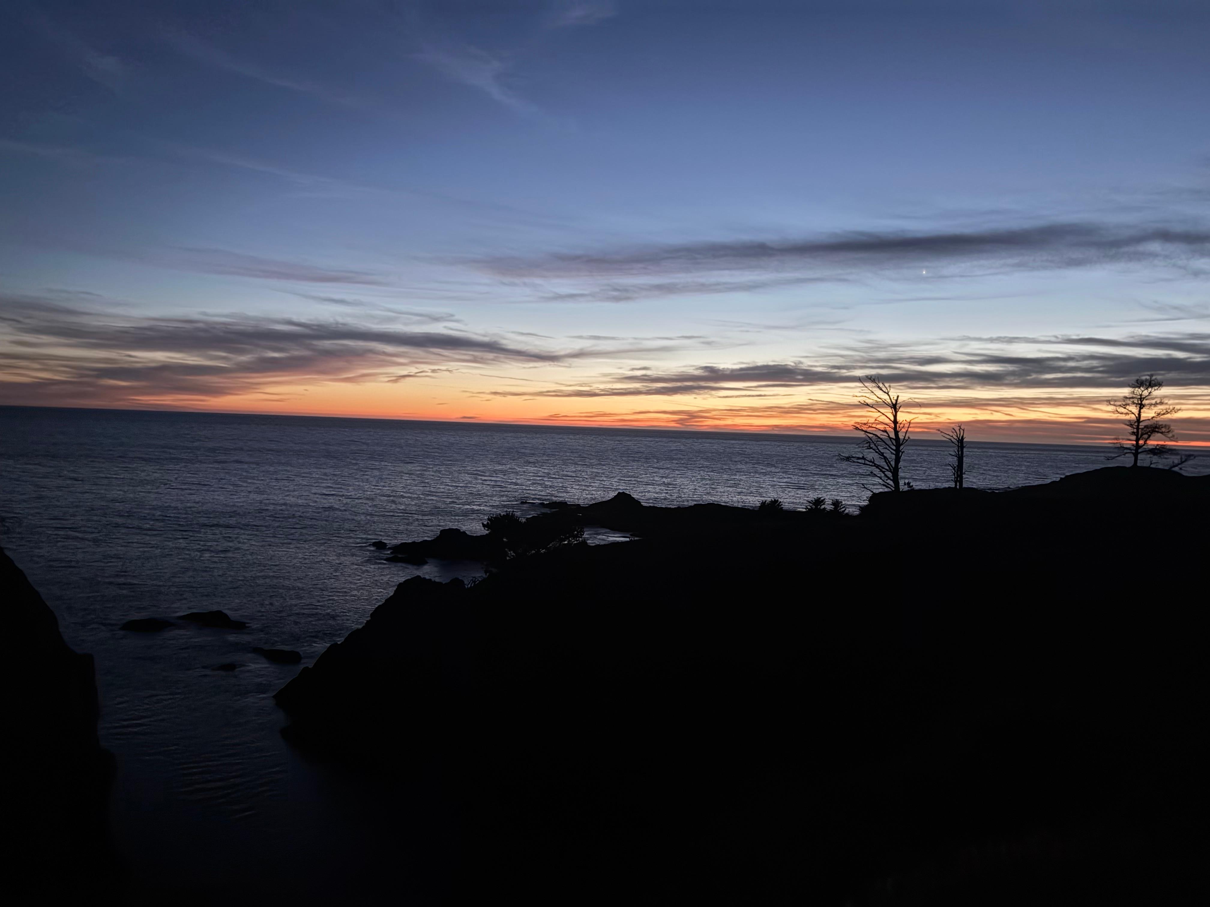 Sunset view from the cottage