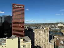 View of PNC Park on the other side of the river from the 25th floor.
