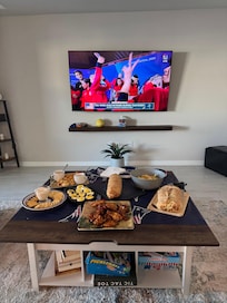 Super Bowl party in the living space