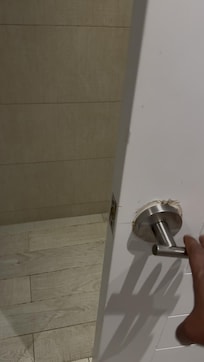 Damaged washroom lock